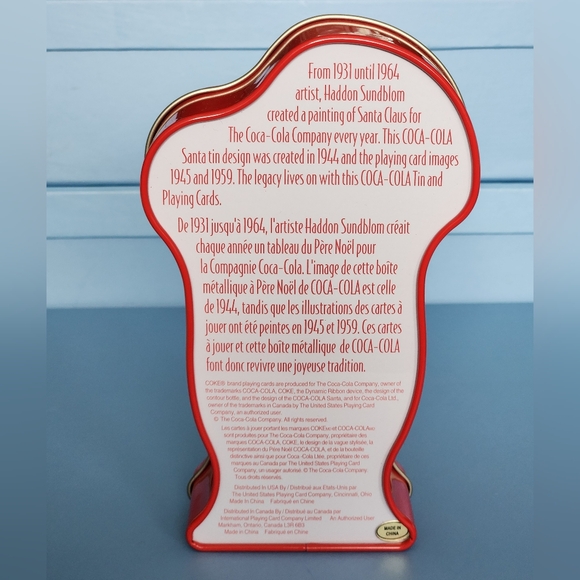 Vintage Coca Cola Santa Christmas Tin Box - Picture 3 of 4